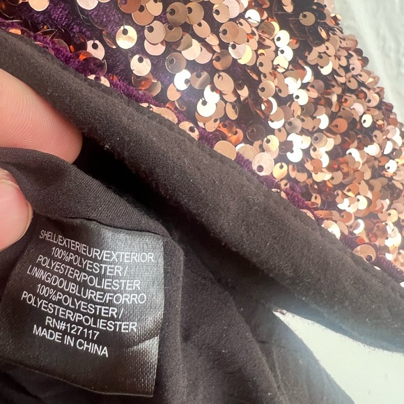 BADGLEY MISCHKA Sequin Blazer and Pant Set 8/10 - Picture 8 of 16